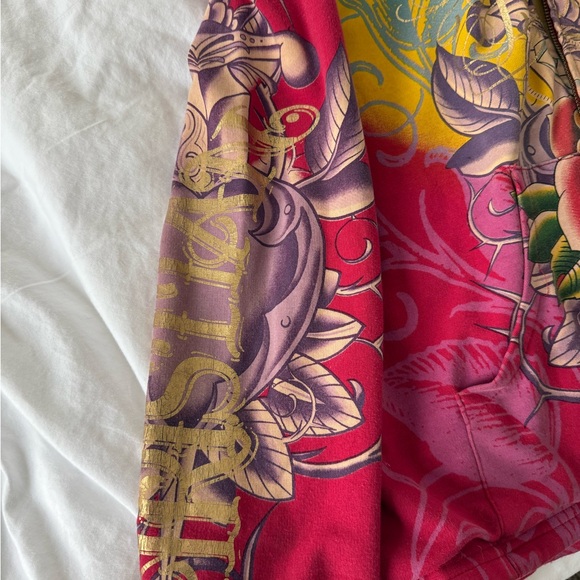 Vintage Christian Audigier Colorful Floral Hoodie. - Picture 4 of 8